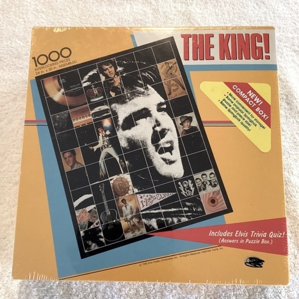 Vintage 1985 Elvis 1000 pc SEALED Jigsaw Puzzle by Hallmark/Springbok
